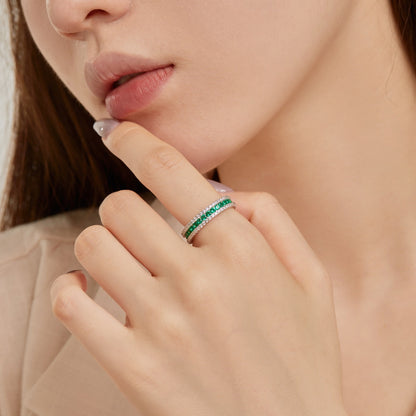 [LuckyStar]Delicate Colorful Round Cut Daily Ring