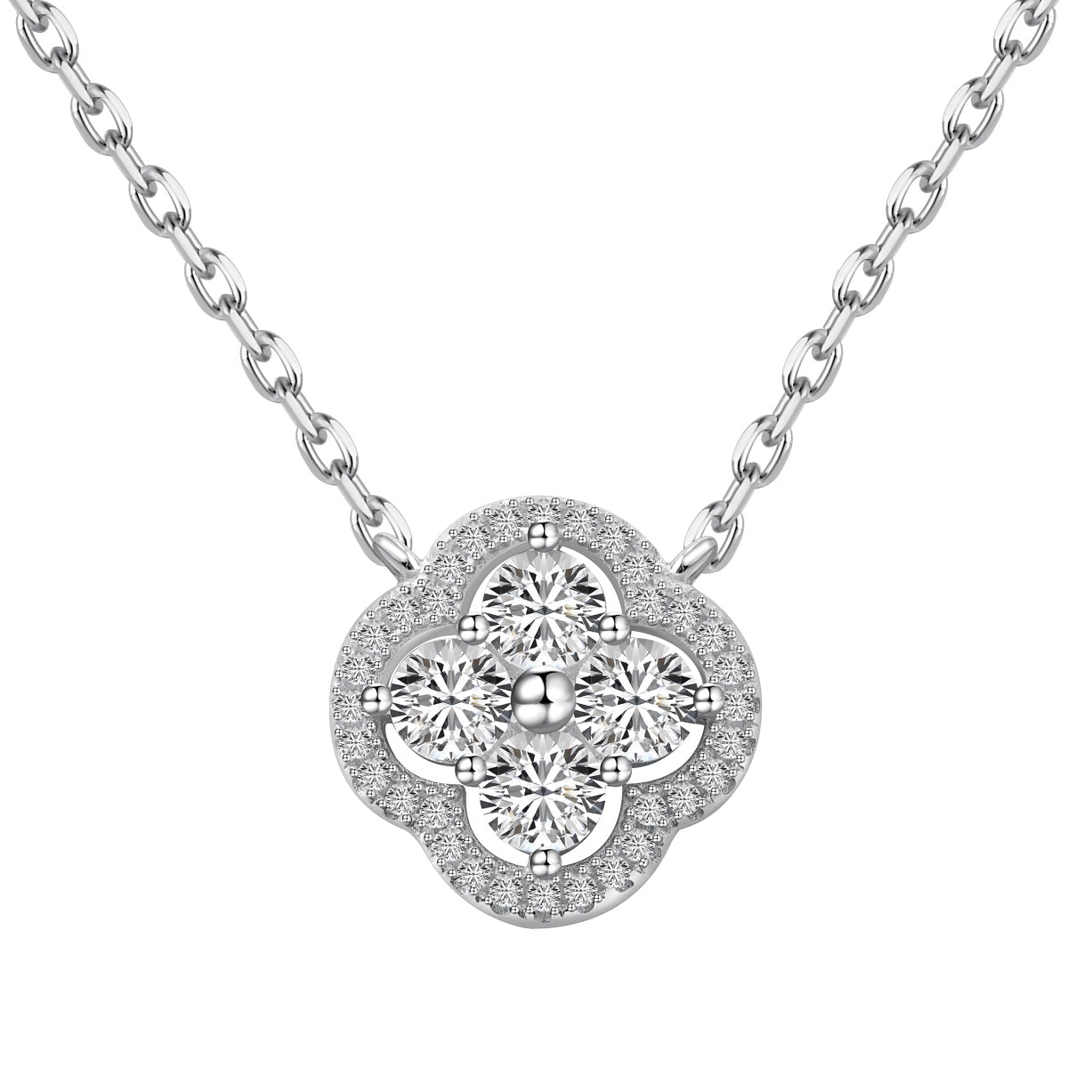 [LuckyStar]Exquisite Necklace With Four-Leaf Clover Flower Design