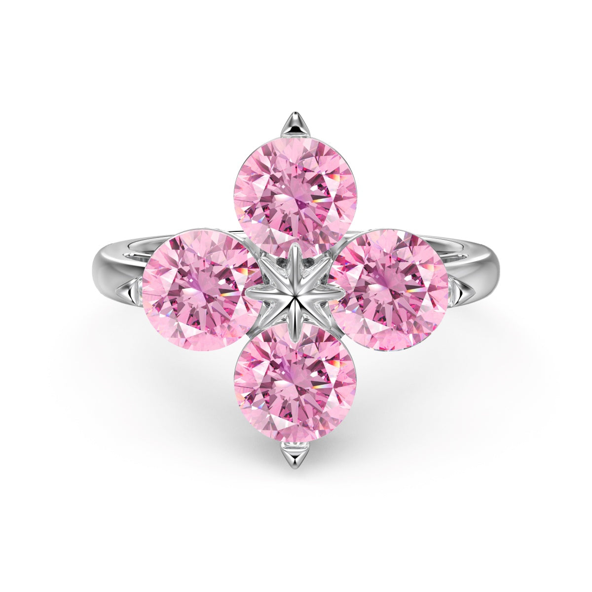[LuckyStar]Four-Leaf Clover Eight-Pointed Star Ring