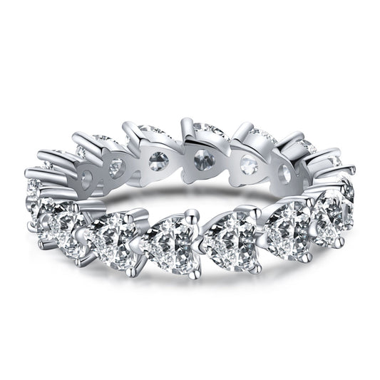 [LuckyStar]0.25 Carat Radiant Romance Heart Cut Lover Ring