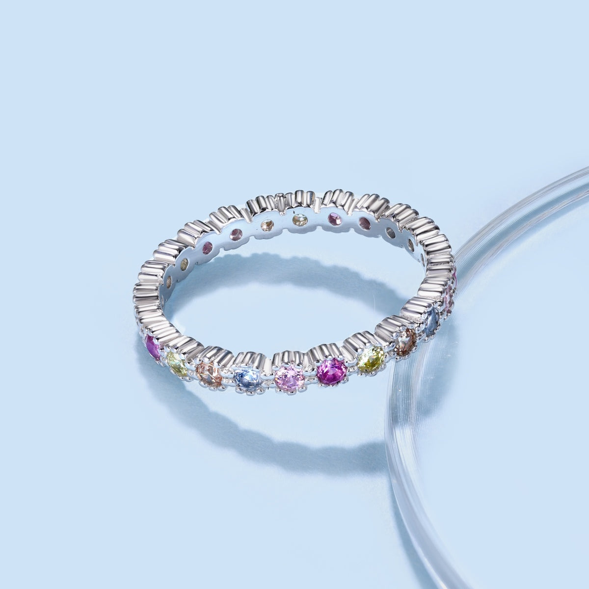 [LuckyStar]Exquisite Colorful Round Cut Party Ring