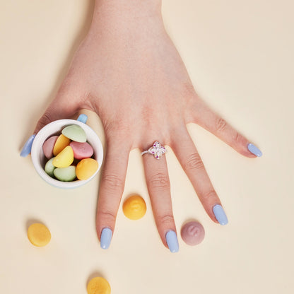 [LuckyStar]Luxurious Colorful Flower Shape Banquet Ring