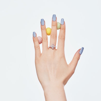 [LuckyStar]Luxurious Colorful Flower Shape Banquet Ring
