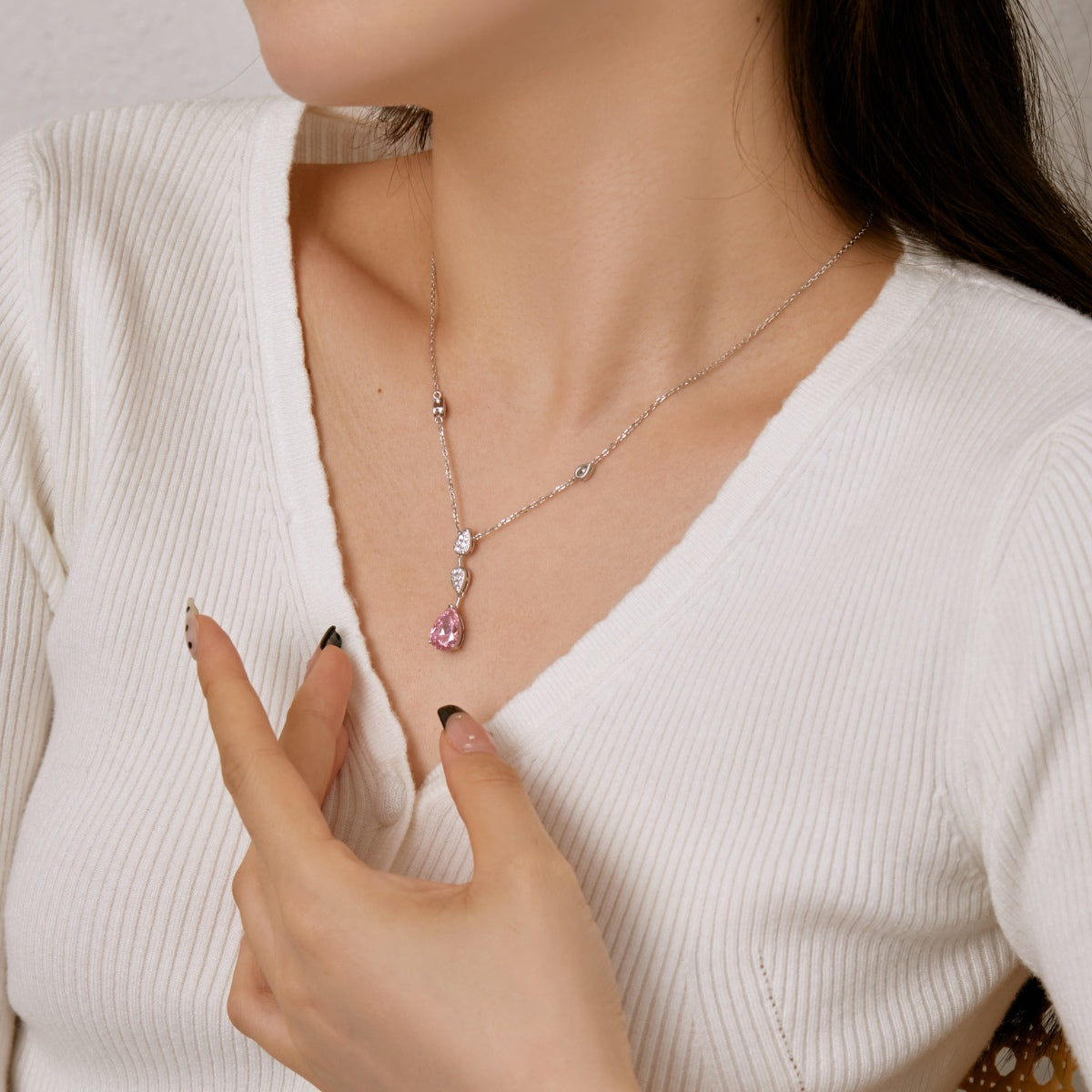 [LuckyStar]Dazzling Pear Cut Necklace