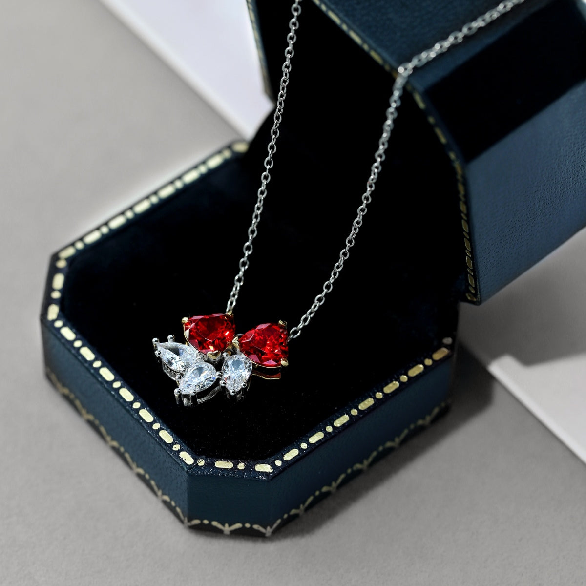 [LuckyStar]Dainty Red Heart Necklace