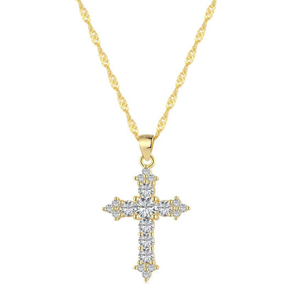[LuckyStar]Delicate Cross Shape Necklace