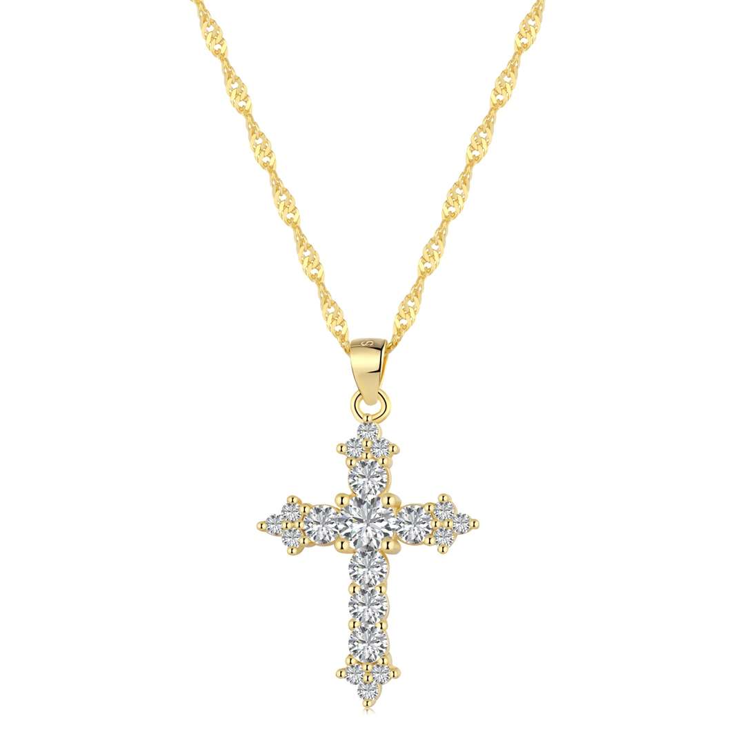 [LuckyStar]Delicate Cross Shape Necklace