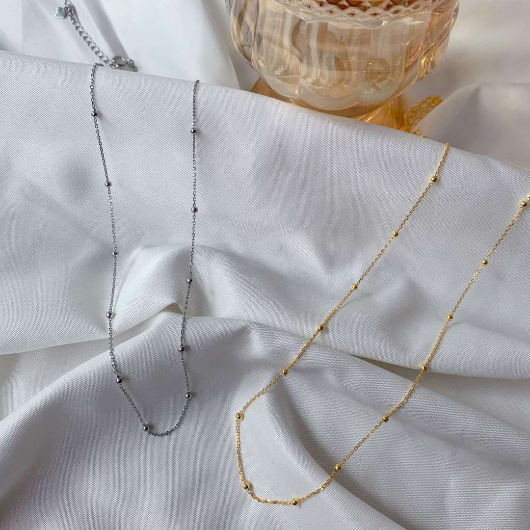 [LuckyStar]Small Bead Clavicle Chain Simple Necklace