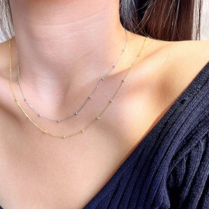[LuckyStar]Small Bead Clavicle Chain Simple Necklace