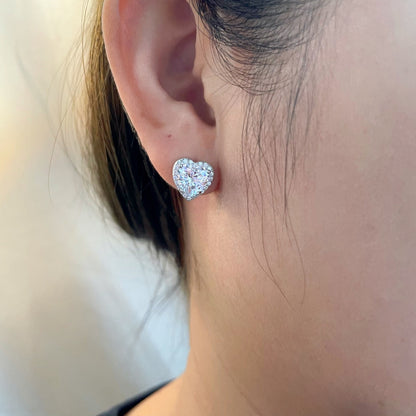 [LuckyStar]Sparkling Heart Shape Lover Earrings