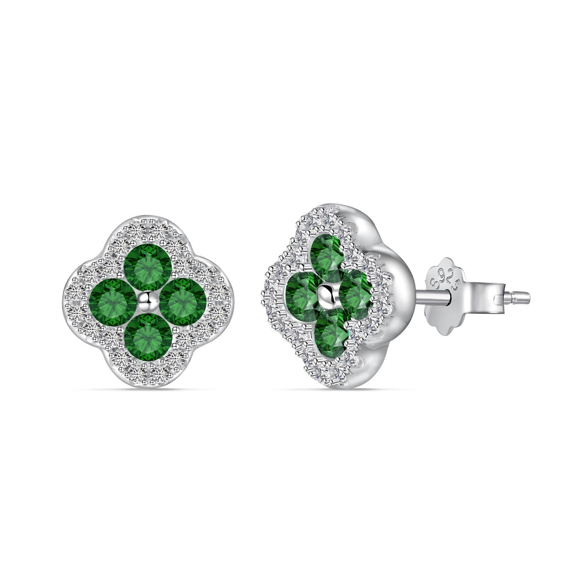 [LuckyStar]Four-Leaf Clover Flower Shaped Earrings
