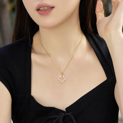 [LuckyStar]Four-Leaf Clover Hollow Design Exquisite Necklace