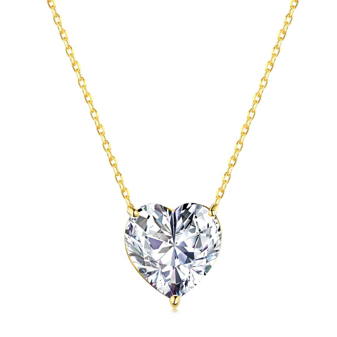 [LuckyStar]6.0 carat Radiant Heart Shape Necklace