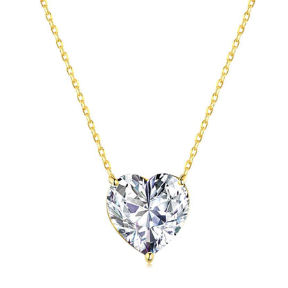 [LuckyStar]6.0 carat Radiant Heart Shape Necklace