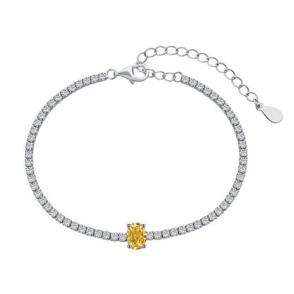 [LuckyStar]0.75 Carat Exquisite Oval Cut Daily Bracelet