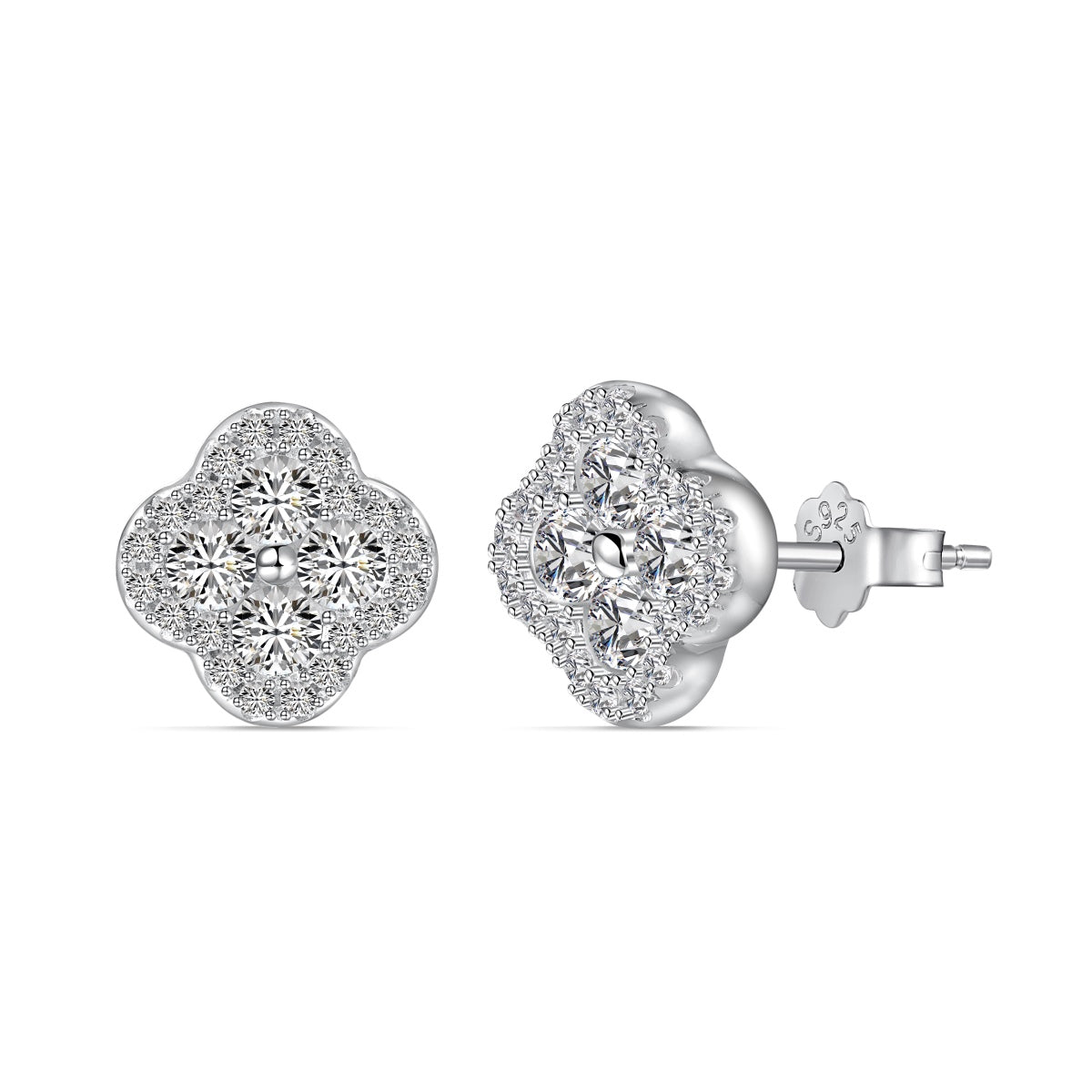 [LuckyStar]Four-Leaf Clover Flower Shaped Earrings