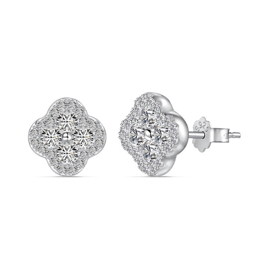 [LuckyStar]Four-Leaf Clover Flower Shaped Earrings