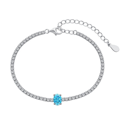 [LuckyStar]0.75 Carat Exquisite Oval Cut Daily Bracelet