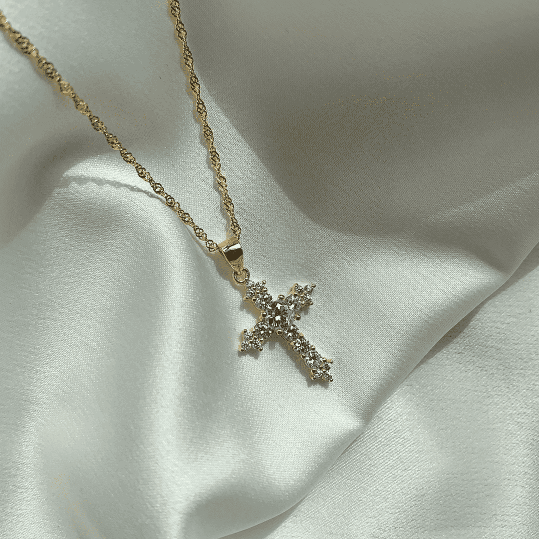 [LuckyStar]Delicate Cross Shape Necklace