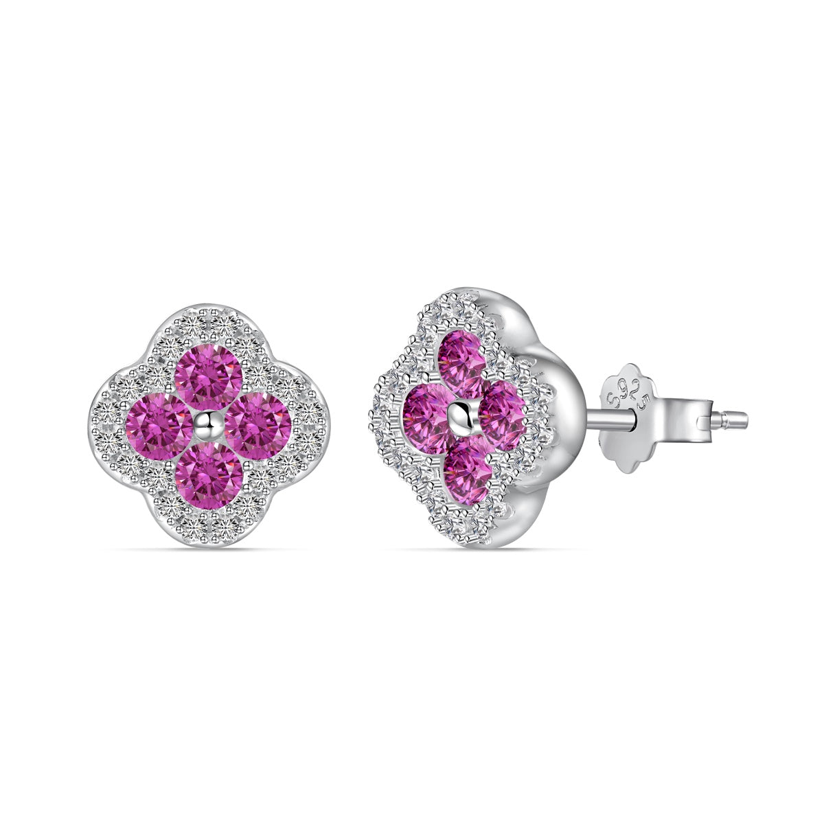 [LuckyStar]Four-Leaf Clover Flower Shaped Earrings