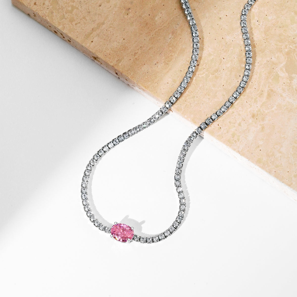[LuckyStar]1.0 Carat Shining Oval Cut Necklace
