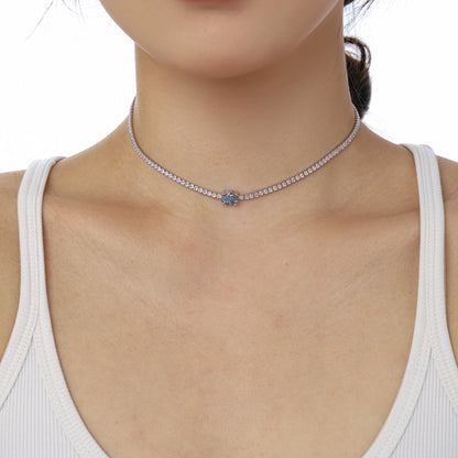 [LuckyStar]1.0 Carat Shining Oval Cut Necklace