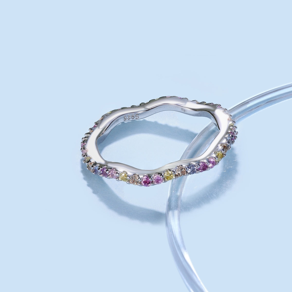 [LuckyStar]Dainty Colorful Round Cut Party Ring