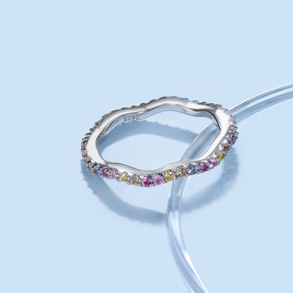 [LuckyStar]Dainty Colorful Round Cut Party Ring