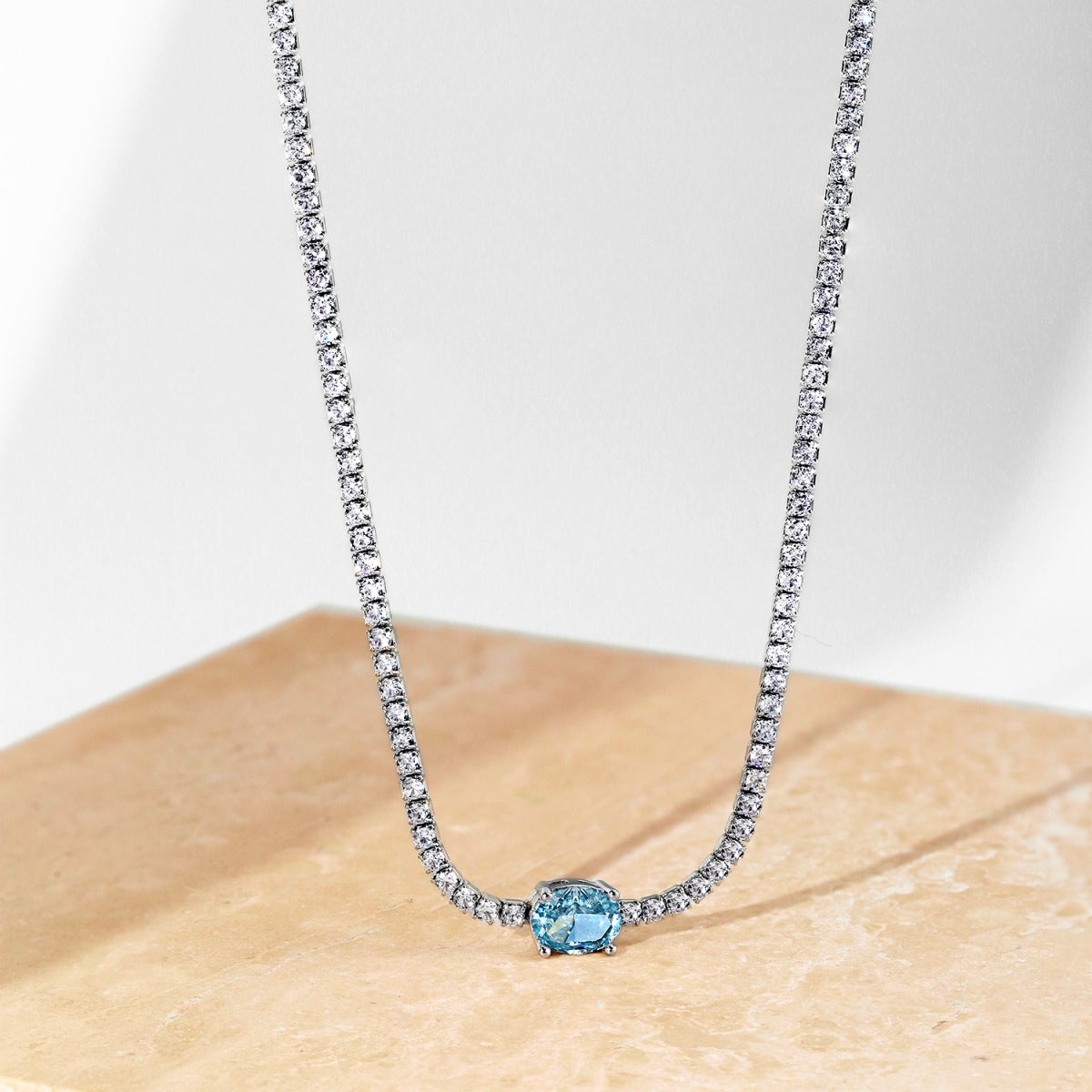[LuckyStar]1.0 Carat Shining Oval Cut Necklace