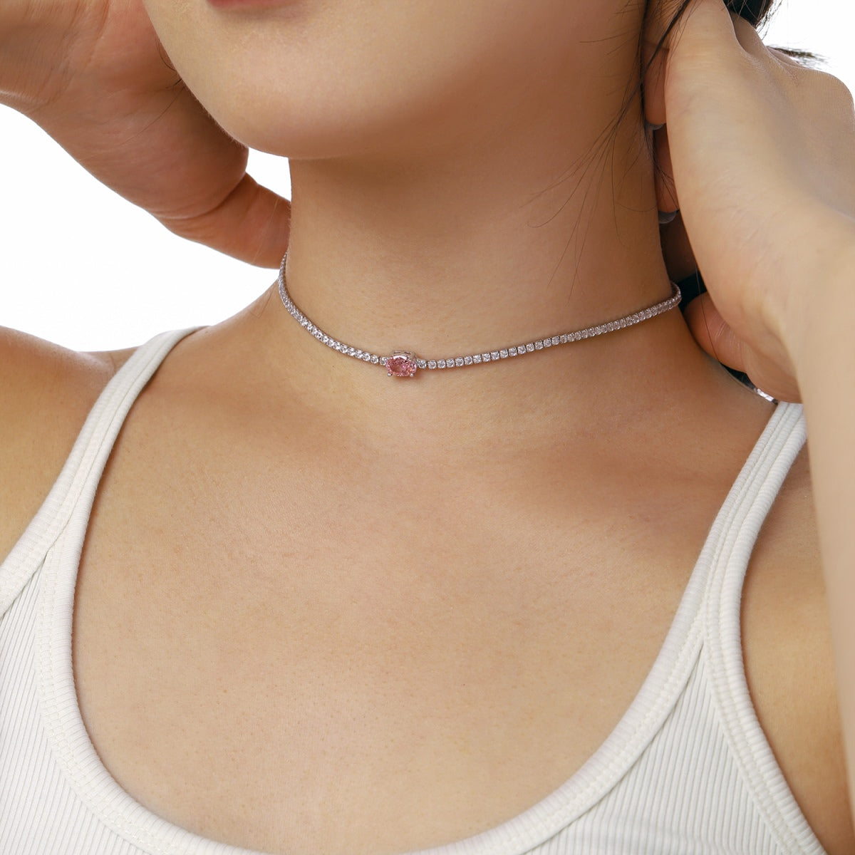 [LuckyStar]1.0 Carat Shining Oval Cut Necklace