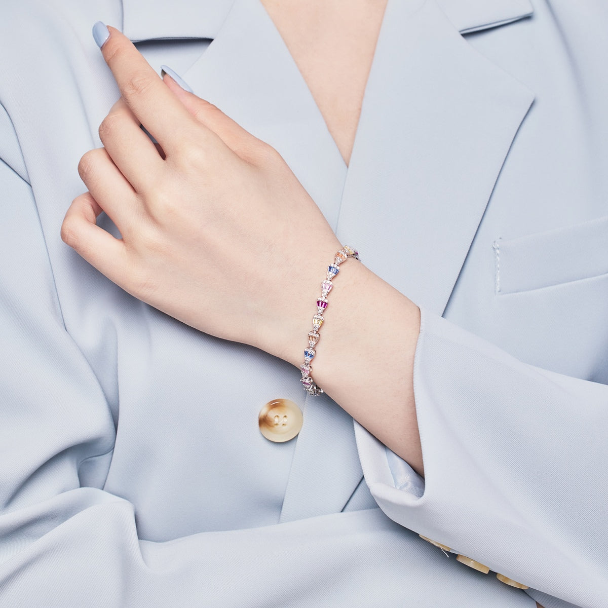 [LuckyStar]Radiant Water Drop Shape Daily Bracelet
