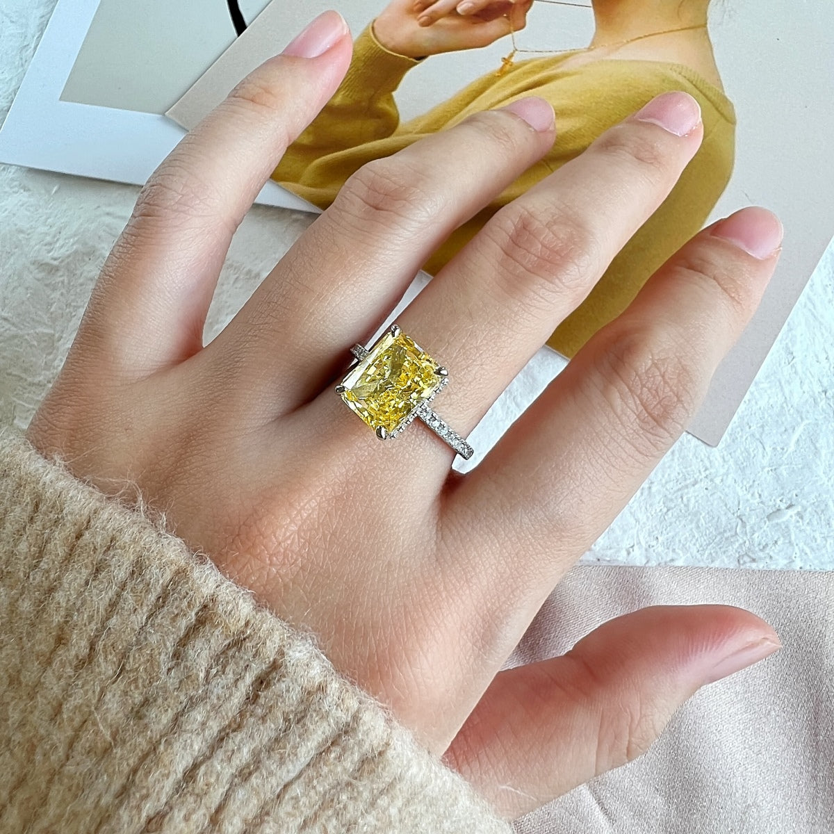 [LuckyStar]4,0 Karat Luxuriöser Verlobungsring