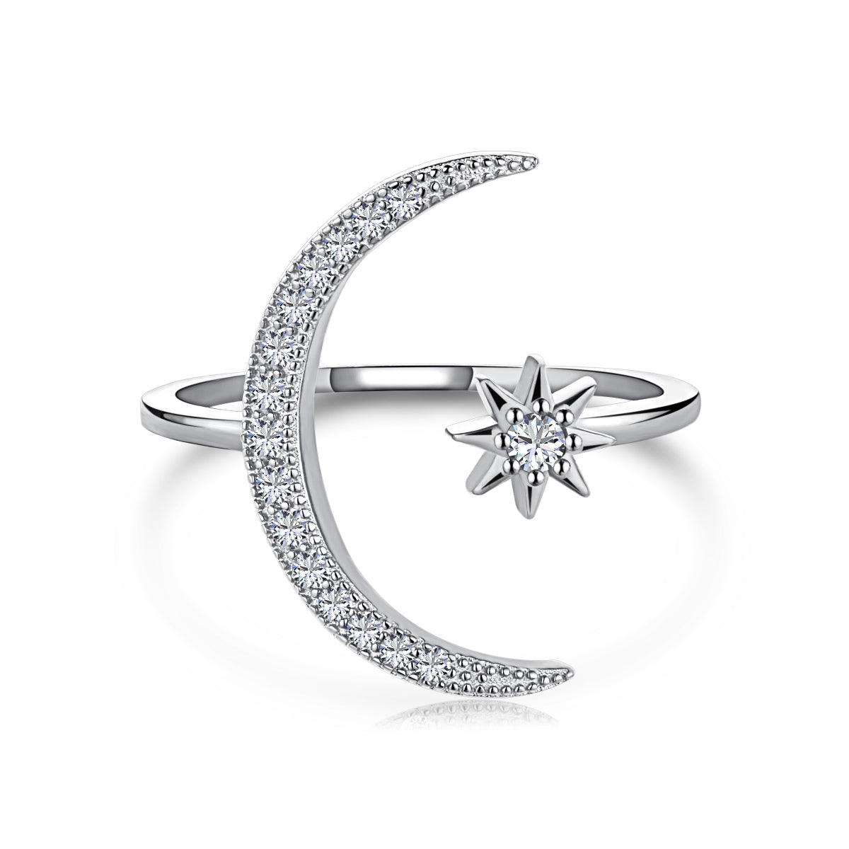 [LuckyStar]Ewigkeitsring mit Mond und Stern