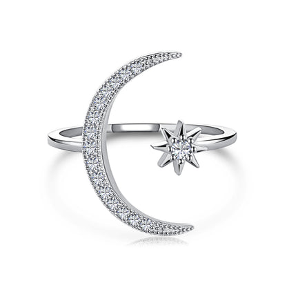 [LuckyStar]Ewigkeitsring mit Mond und Stern