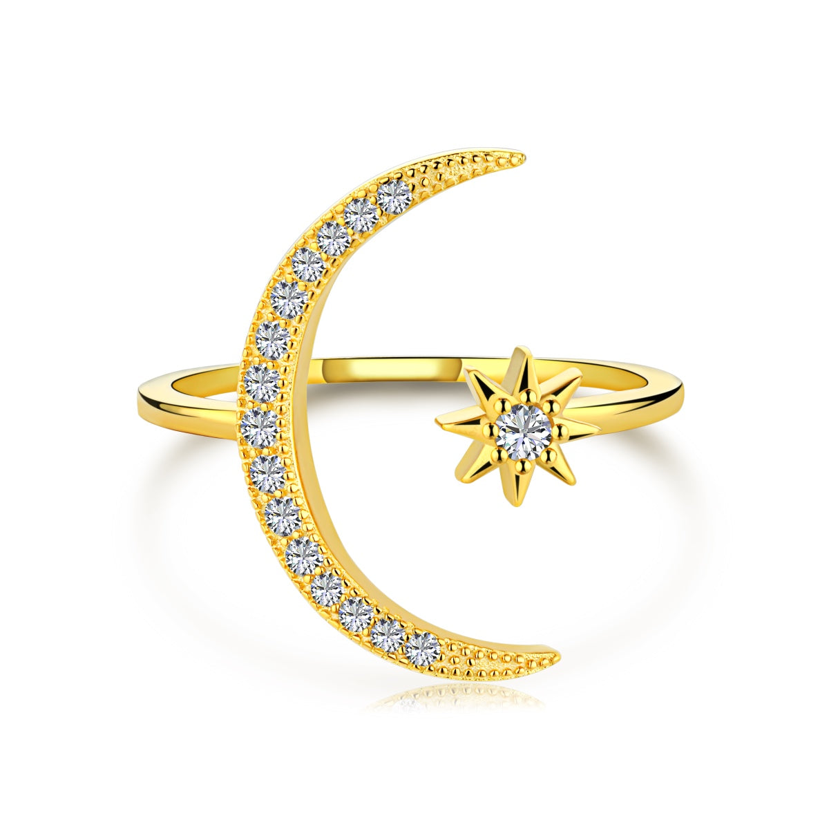 [LuckyStar]Ewigkeitsring mit Mond und Stern