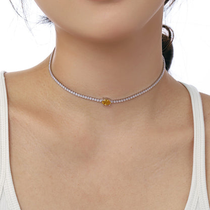 [LuckyStar]1.0 Carat Shining Oval Cut Necklace