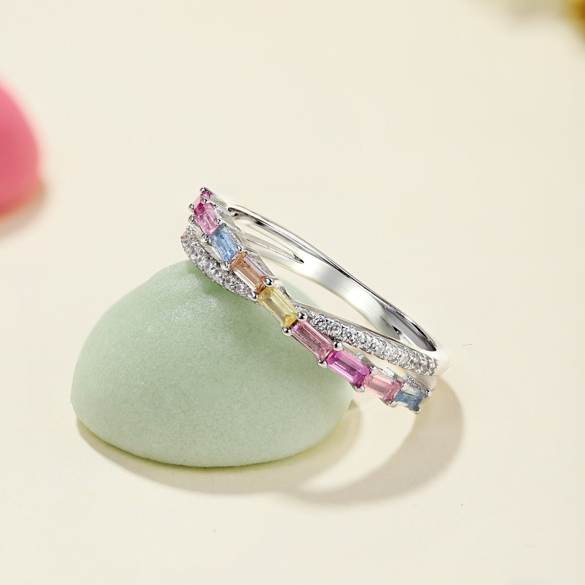 [LuckyStar]Energetic Elegant Radiant Cut Party Ring