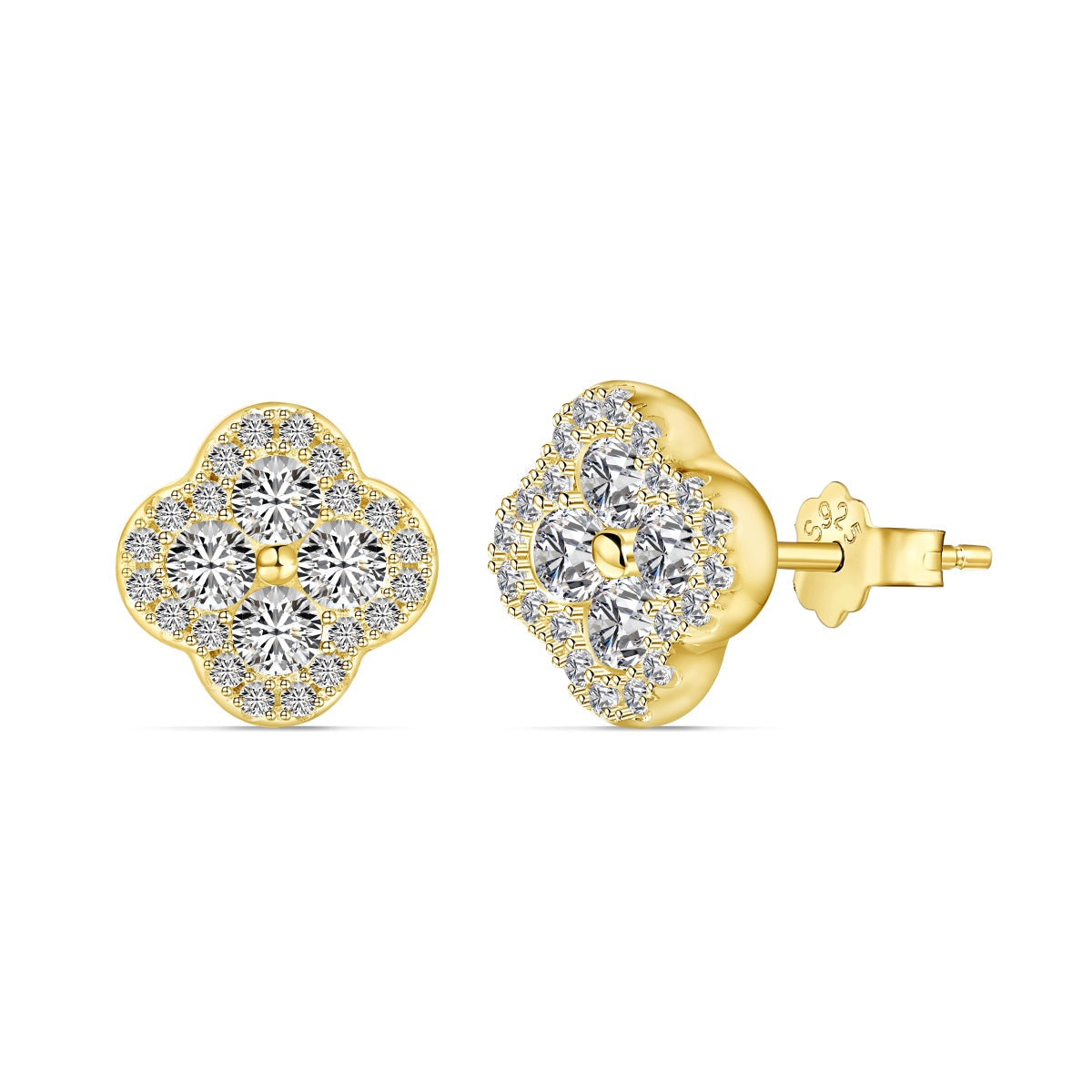 [LuckyStar]Four-Leaf Clover Flower Shaped Earrings