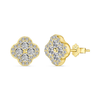[LuckyStar]Four-Leaf Clover Flower Shaped Earrings