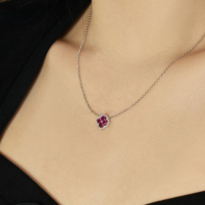 [LuckyStar]Exquisite Necklace With Four-Leaf Clover Flower Design