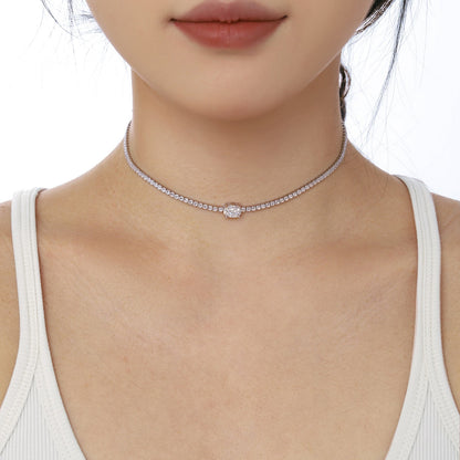 [LuckyStar]1.0 Carat Shining Oval Cut Necklace