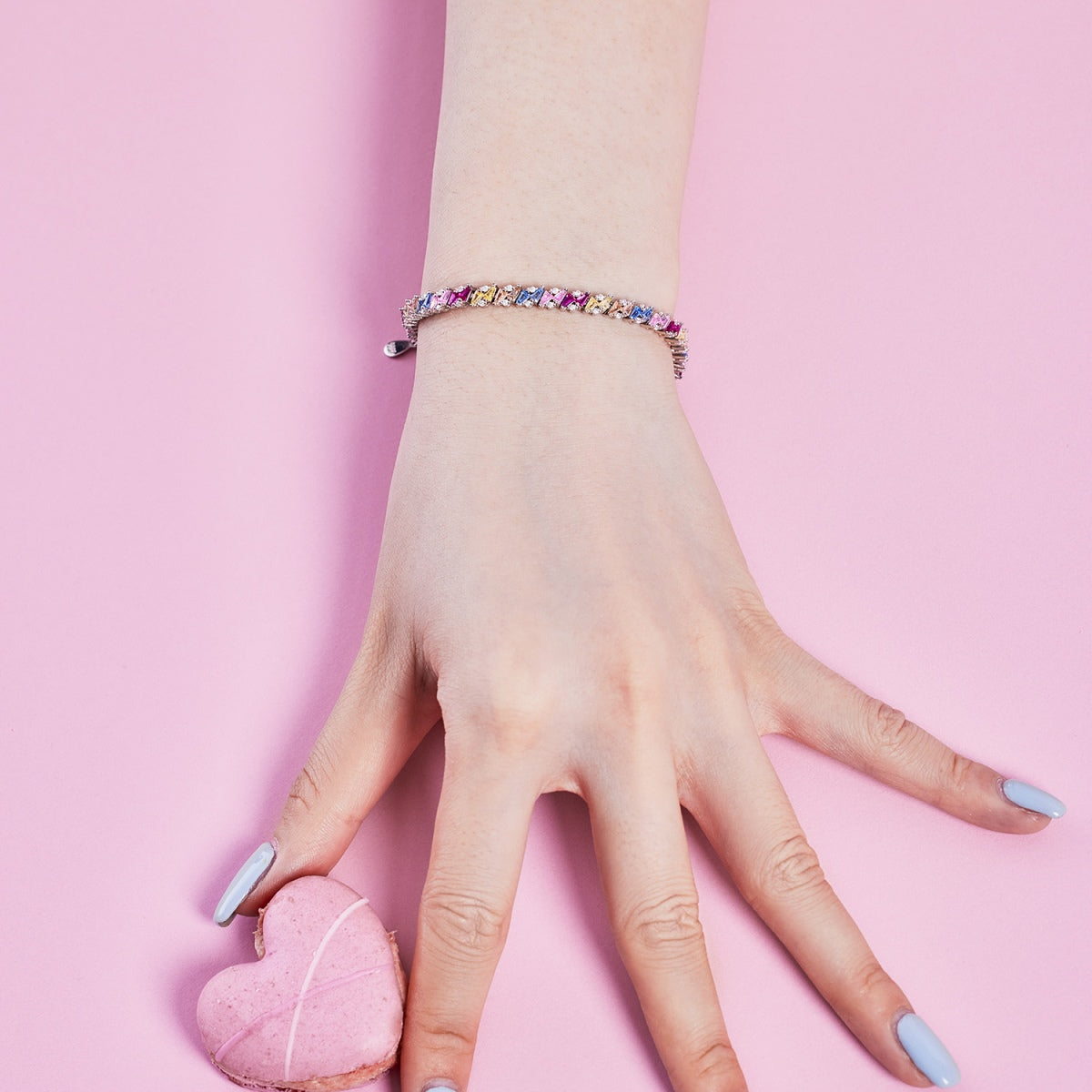 [LuckyStar]Ornate Sparkling Multi Cut Party Bracelet