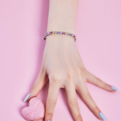 [LuckyStar]Ornate Sparkling Multi Cut Party Bracelet