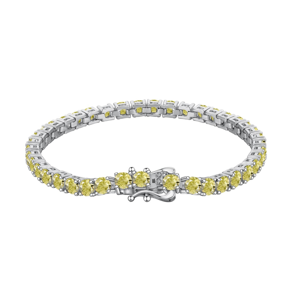 [LuckyStar]Ornate Dazzling Round Cut Tennis Bracelet