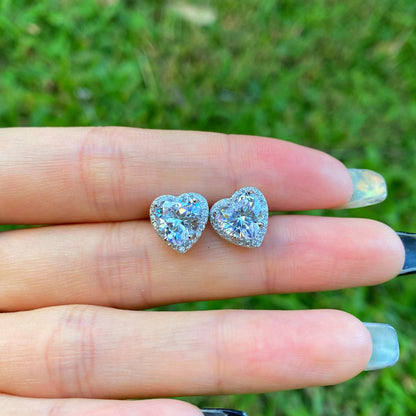 [LuckyStar]Sparkling Heart Shape Lover Earrings