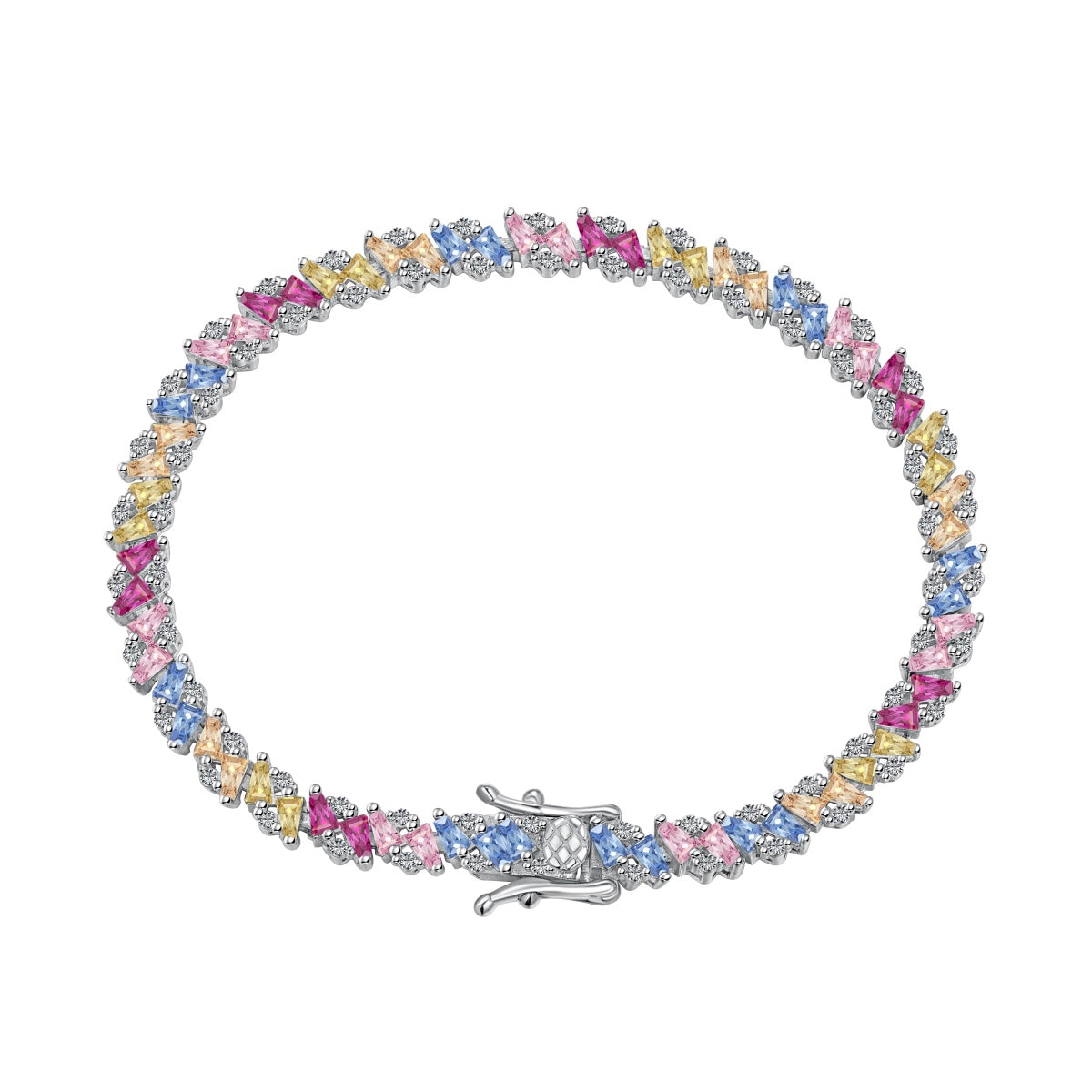 [LuckyStar]Ornate Sparkling Multi Cut Party Bracelet