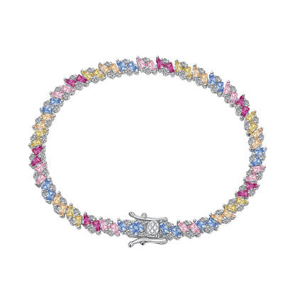 [LuckyStar]Ornate Sparkling Multi Cut Party Bracelet