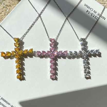 [LuckyStar]Radiant Cross Shape Necklace