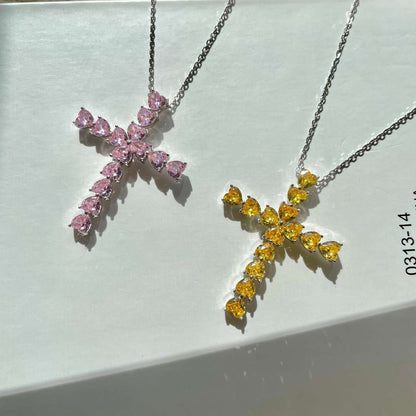 [LuckyStar]Radiant Cross Shape Necklace