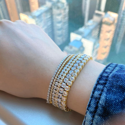 [LuckyStar]Radiant Shinning Princess Cut Tennis Bracelet